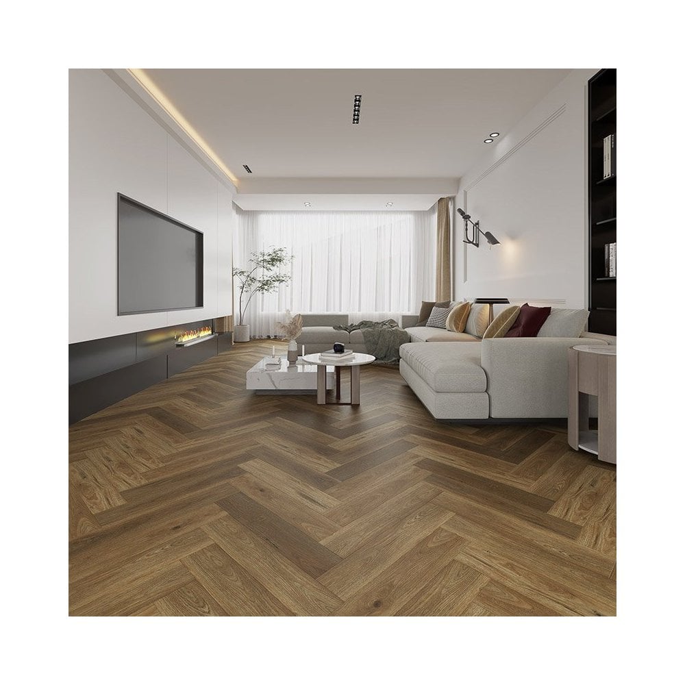 Premium LVT Herringbone English Oak- £21.99 Per m²