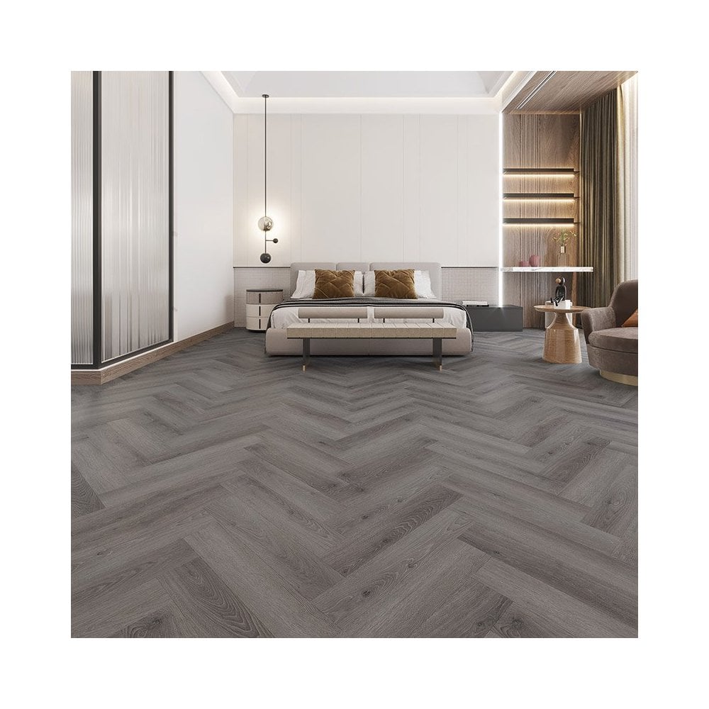 Premium LVT Herringbone Hickory Oak - £21.99 Per m²