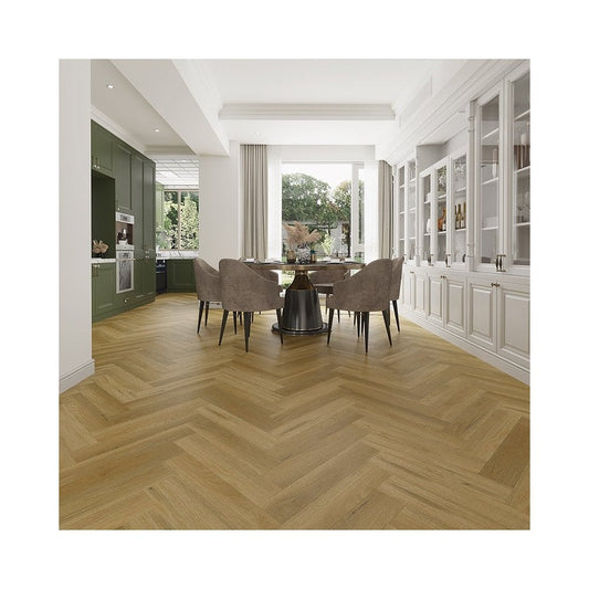 Premium LVT Herringbone Natural Oak - £21.99 Per m²